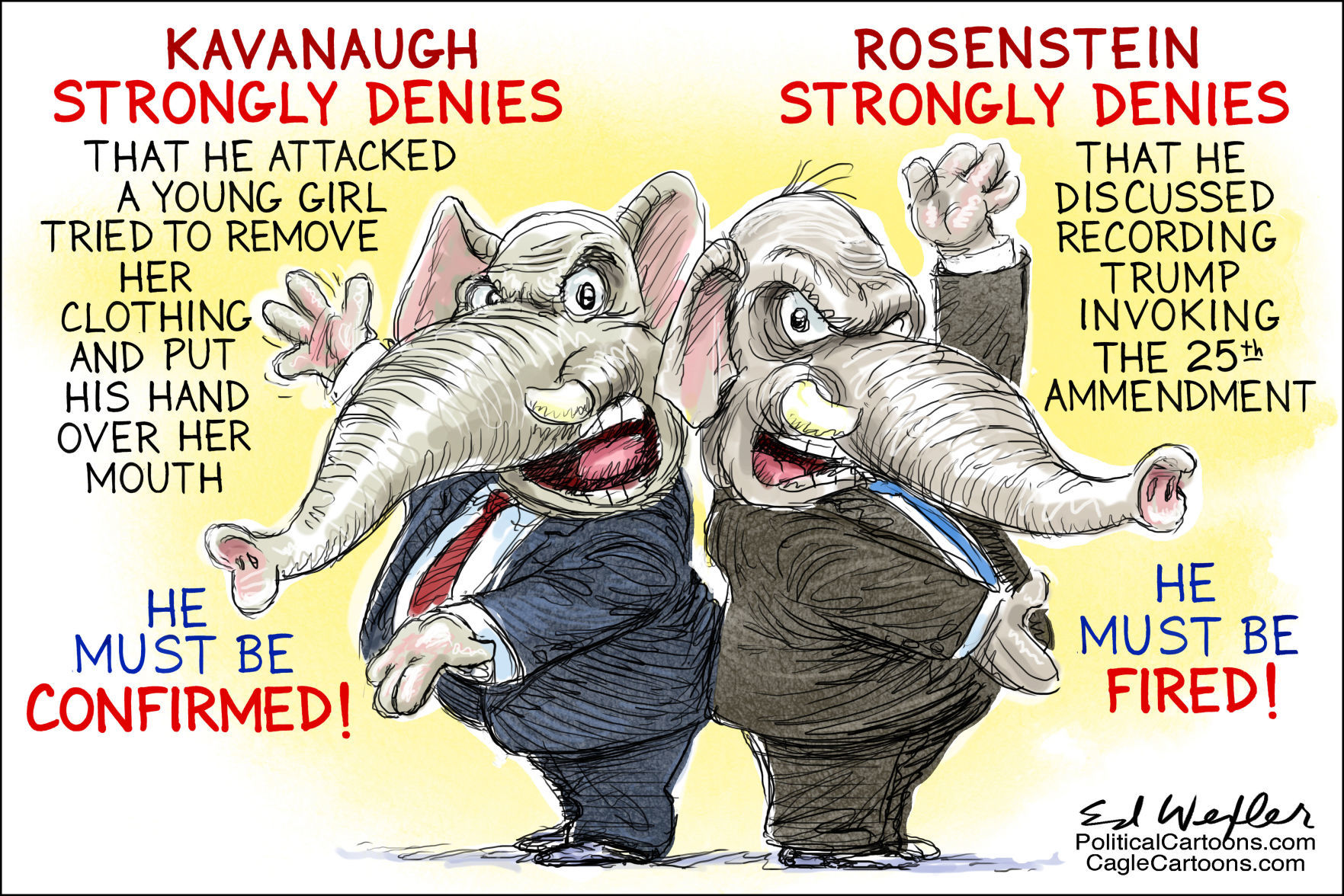 Kavanaugh and Rosenstein Deny by Ed Wexler, Los Angeles